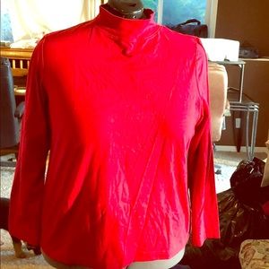 Red turtle neck
